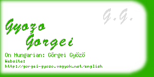 gyozo gorgei business card